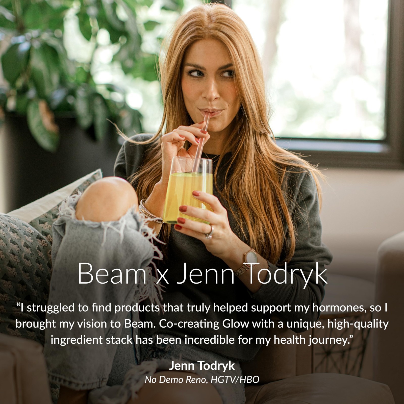 BEAM Glow Women’s Wellness Supplement Powder, Pineapple – 15 Sticks