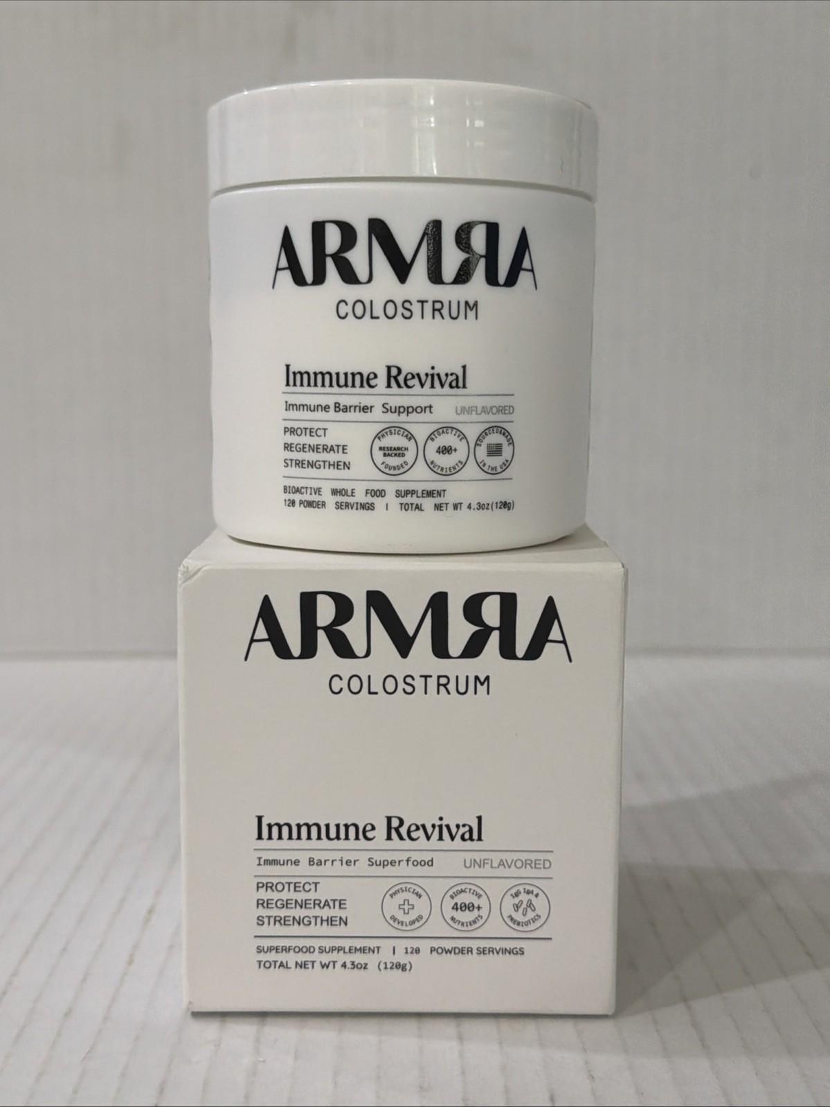 ARMRA Colostrum Health Revival Immune Support Powder, Unflavored, 120 Servings