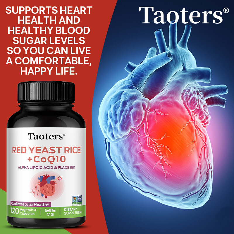 Red Yeast Rice Supplement with COQ 10 & Alpha Lipoic Acid, Cardiovascular Health