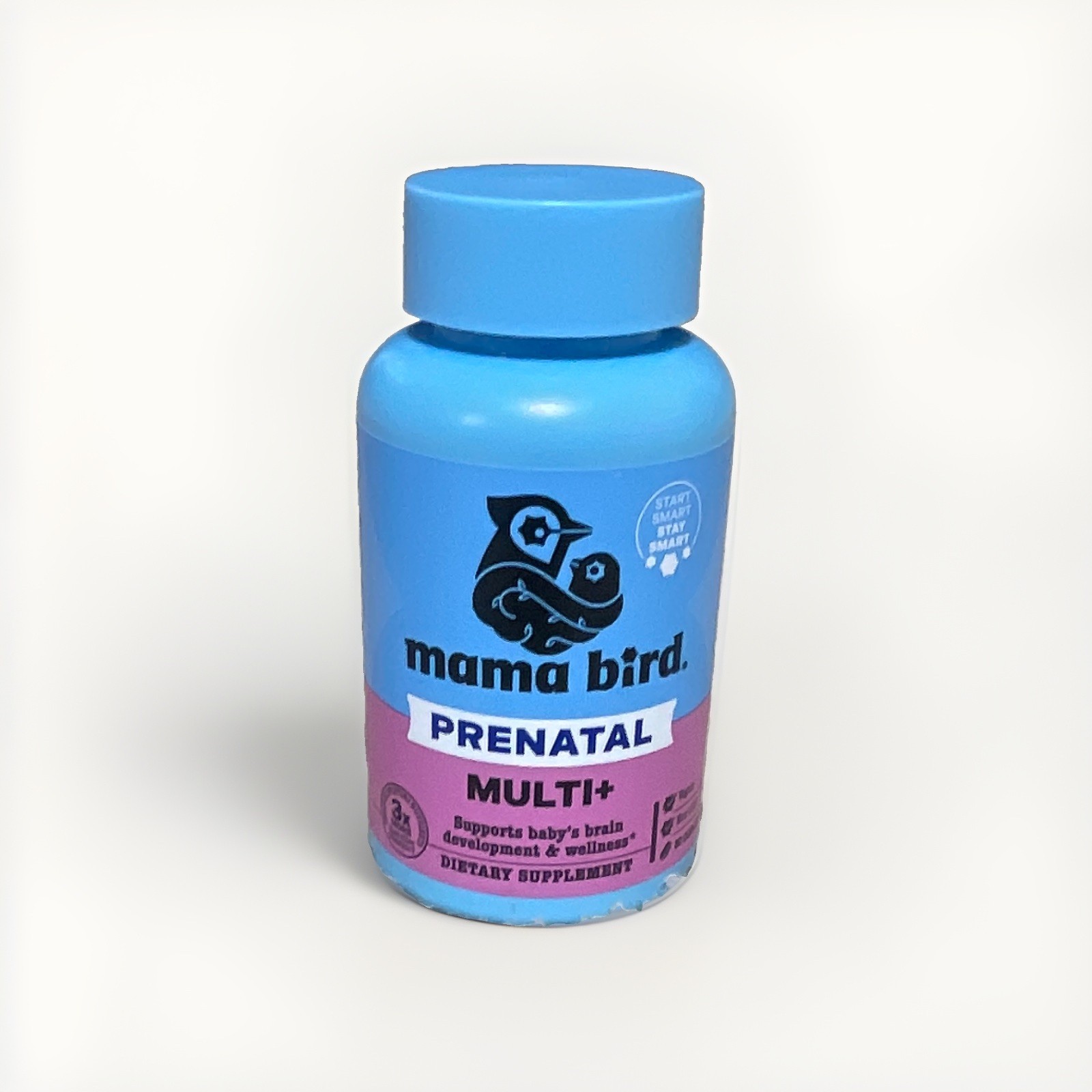 Mama Bird Prenatal Multi+ Multivitamin 30 Caplets Vegan Non-GMO Exp 09/2026