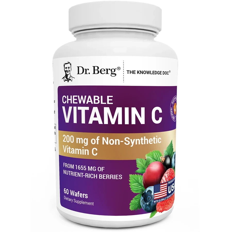 Dr Berg – Chewable Vitamin C complex made with organic berries non-GMO