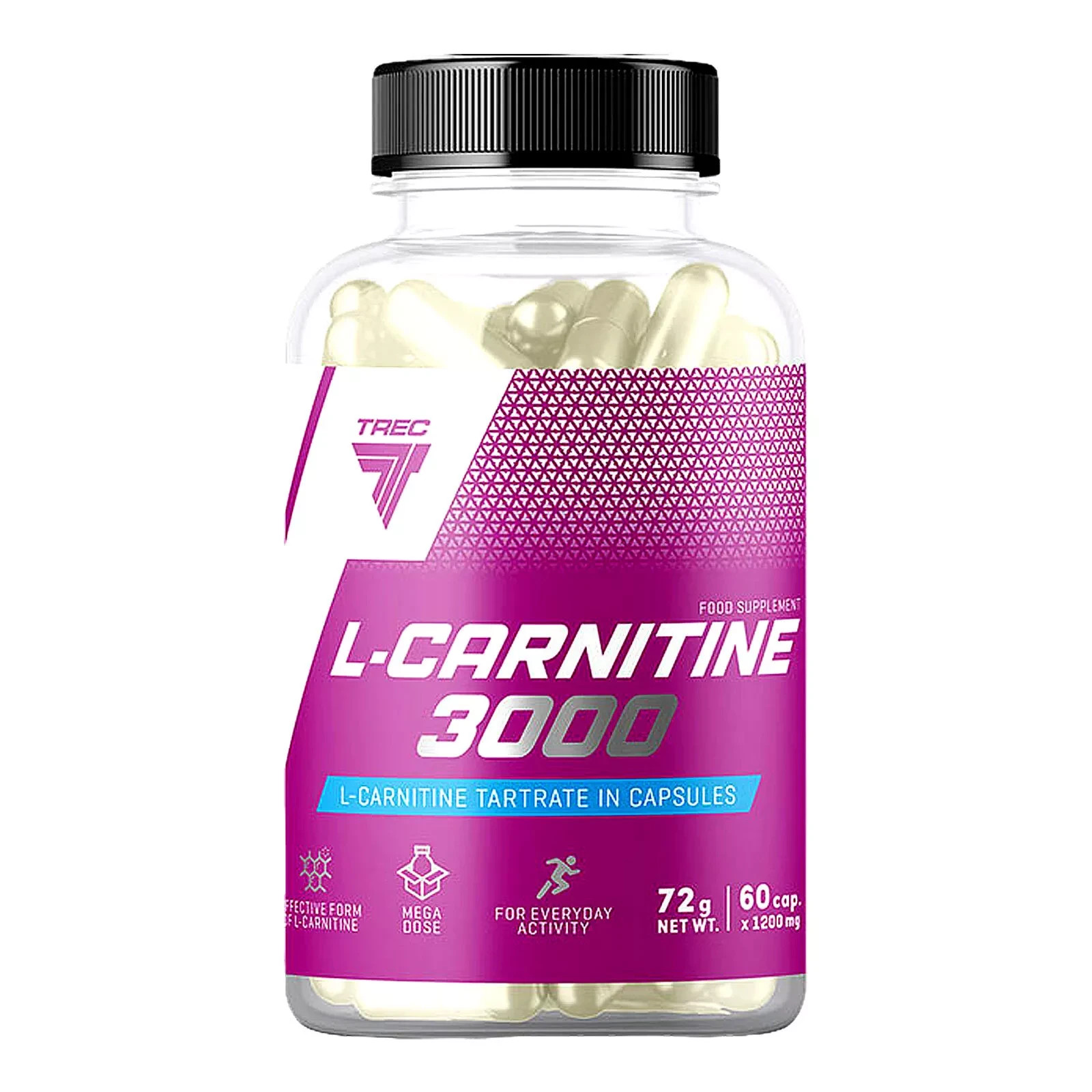 L-CARNITINE 3000 mg – 60-120 Capsules – Fat burner Weight loss Endurance Energy