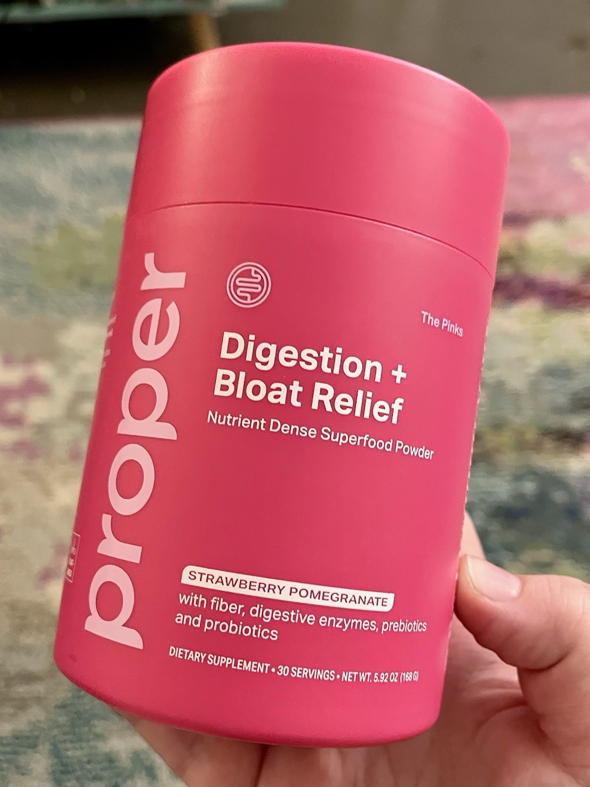 Proper Digestion Bloat Relief Superfood Powder Strawberry Pomegranate 30 Servin…