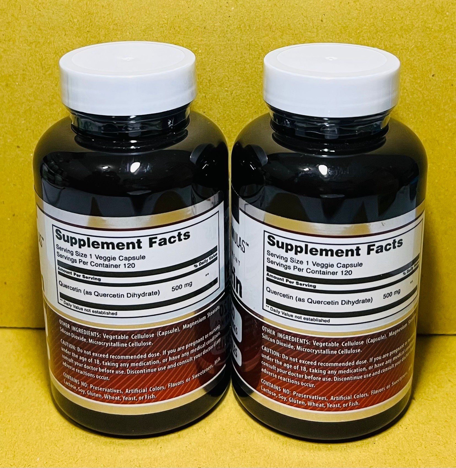 Amazing Formulas Quercetin 500mg 120 Veggie Capsules –Immune Support Antioxidant