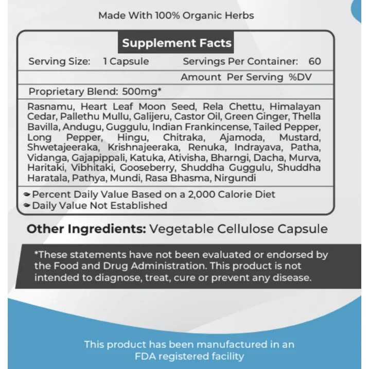 MyVada Joint Plus – Ayurvedic Herbal Organic Herbal Joint Health Supplement