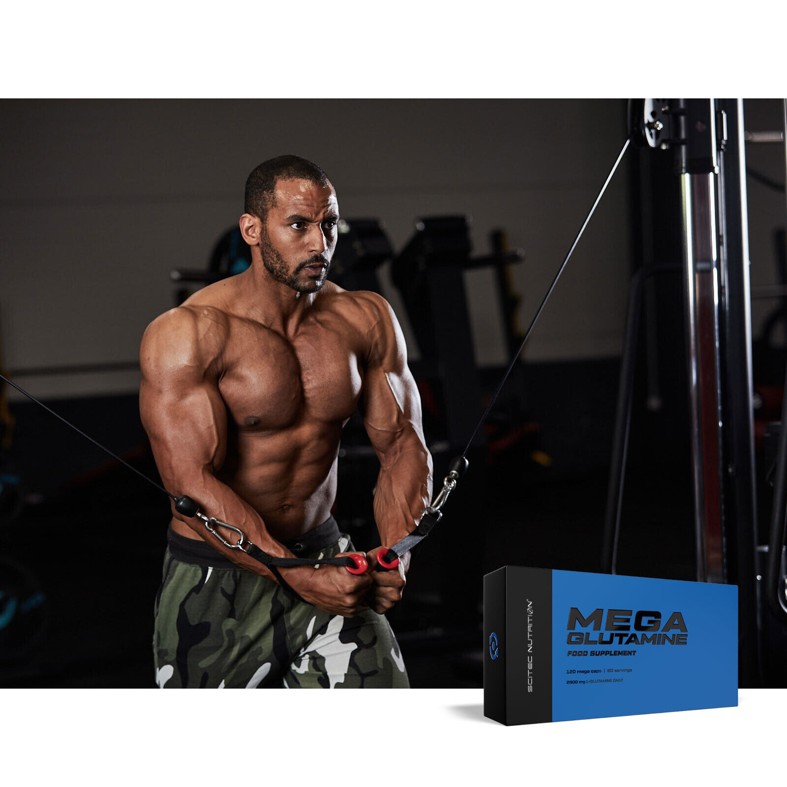 MEGA GLUTAMINE- 120 Capsules -support the repair of muscle fibers after exercise