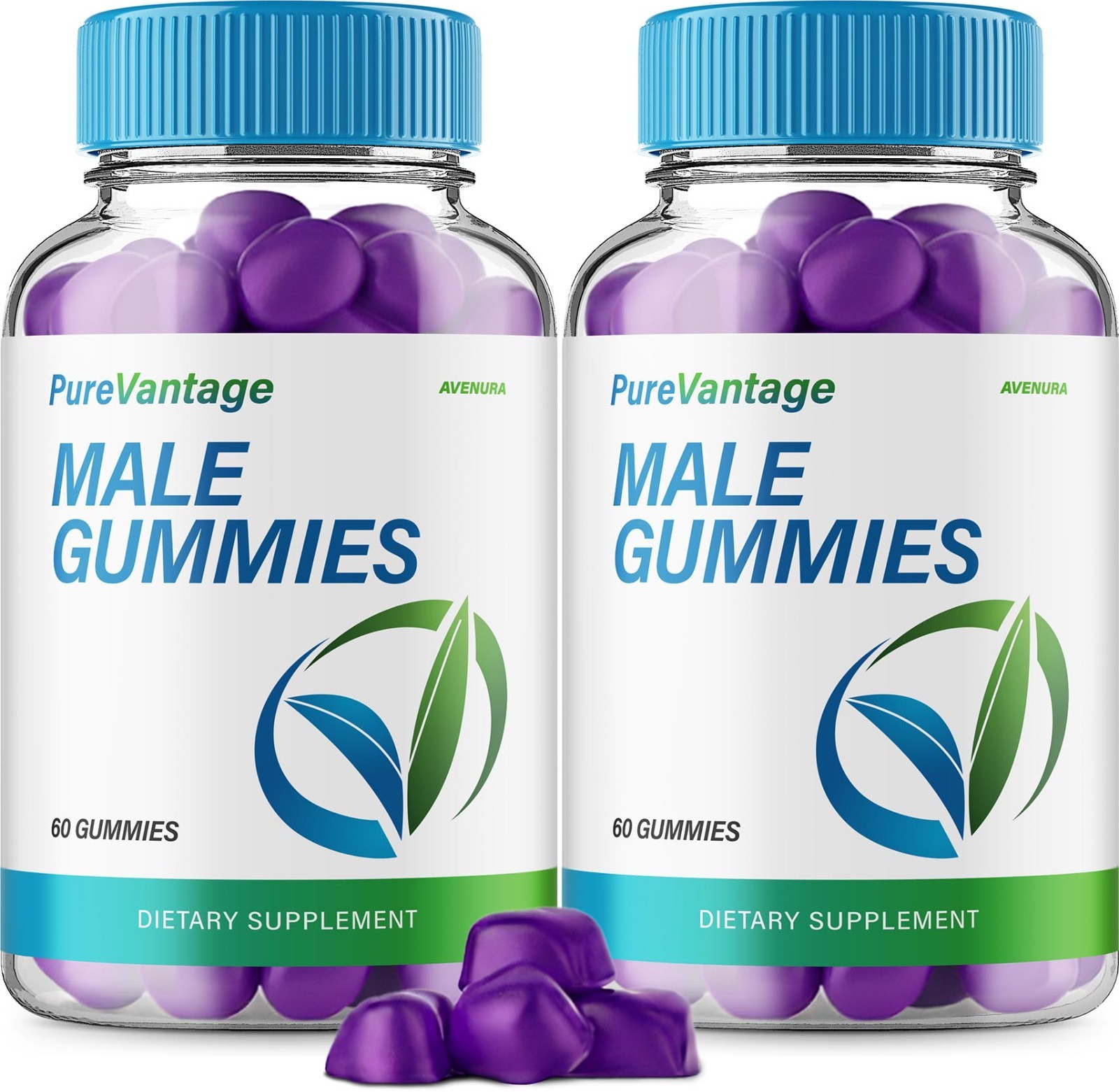 (2 Pack) PureVantage Gummies for Men – Pure Vantage Gummy Natural Blend Vitamins