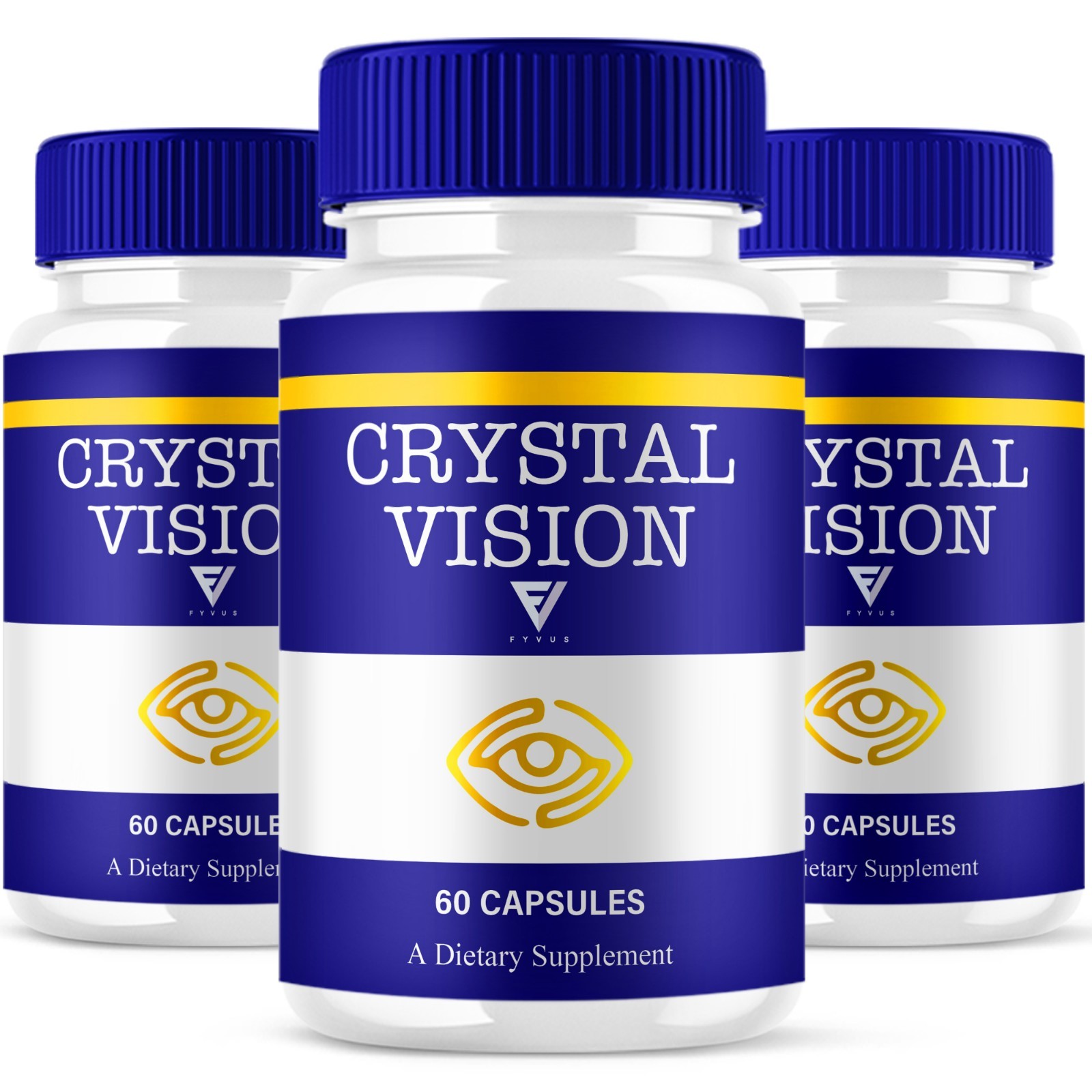 (3 Pack) Crystal Vision Eye Care, Crystal Vision Supplement (180 Capsules)