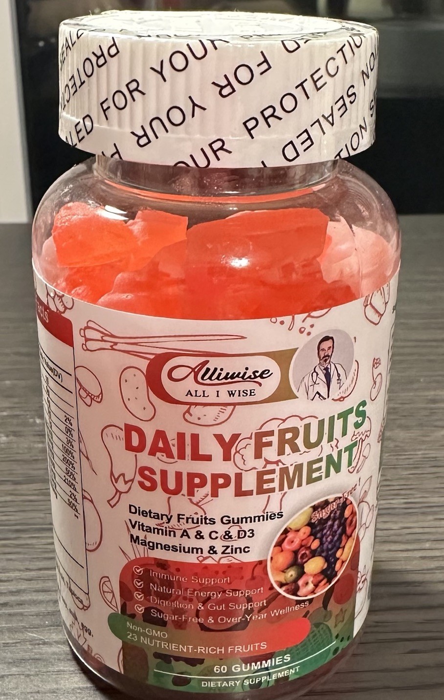Daily Fruits Supplement (18 Fruits Blend) 90 Capsules – Gluten-Free, GMO-Free