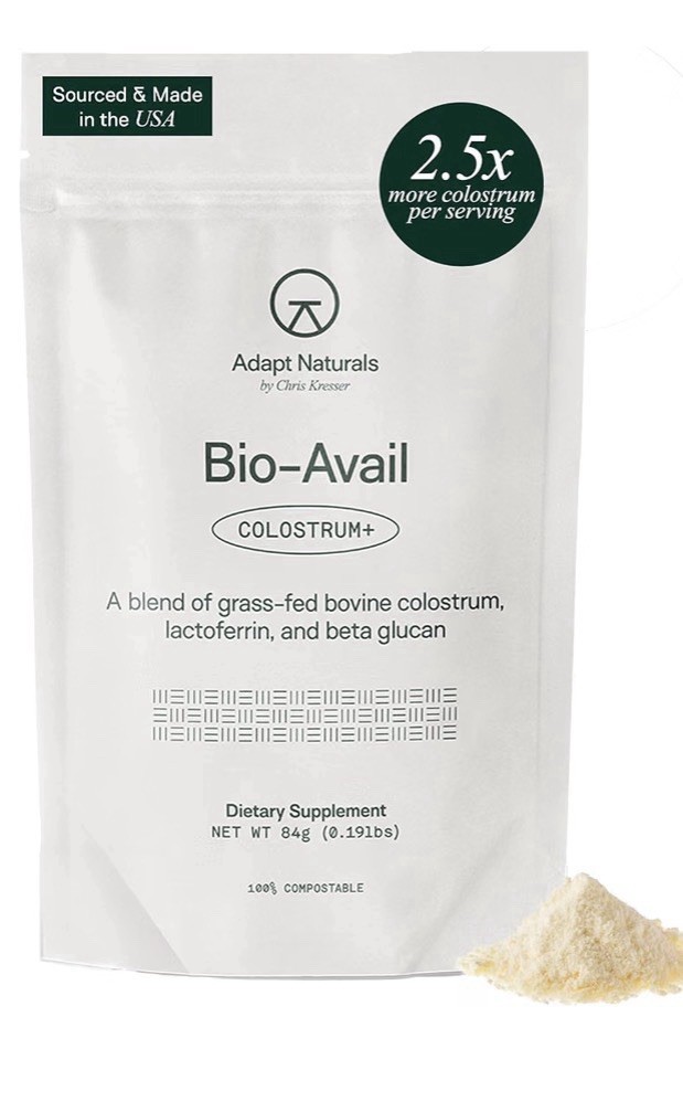 2 Pack Adapt Naturals Colostrum+ Bio-Avail Supplement w/ Lactoferrin Beta-Glucan
