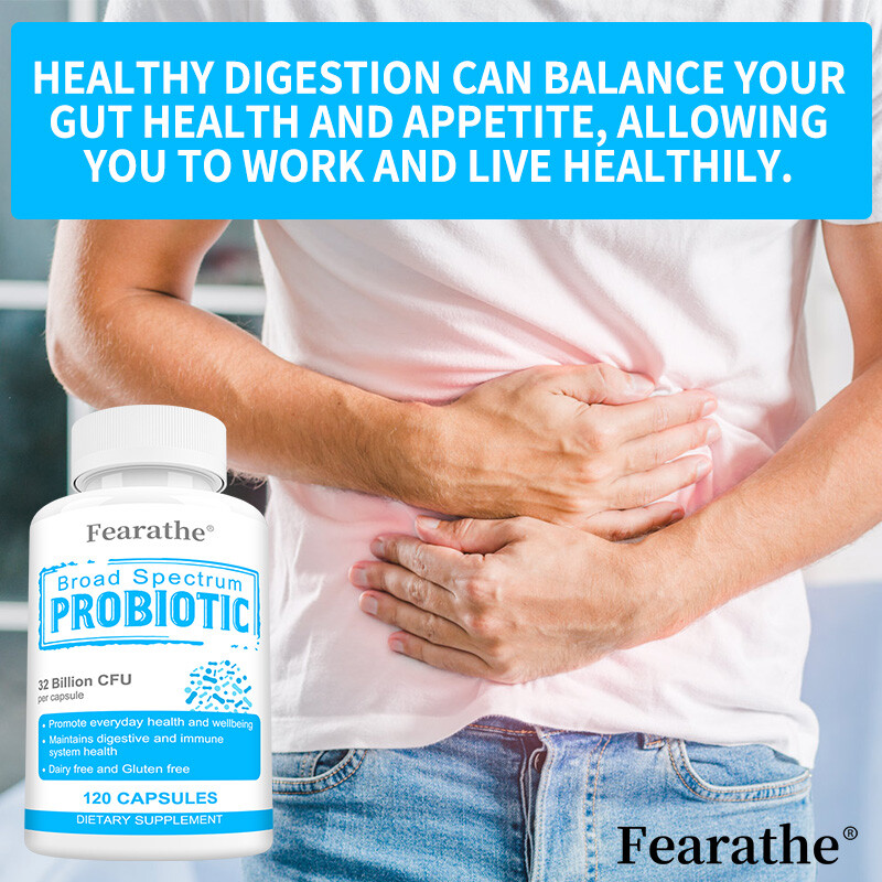 No Gluten Broad Spectrum Probiotic For Digestive 32 Billion Cfu Gut Health
