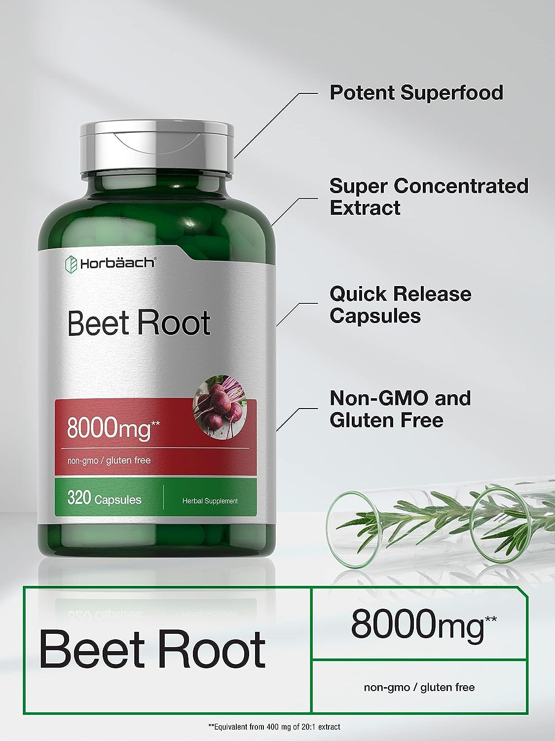 Beet Root Powder Capsules 8000Mg | 320 Pills | Non-Gmo, Gluten Free Formula |…