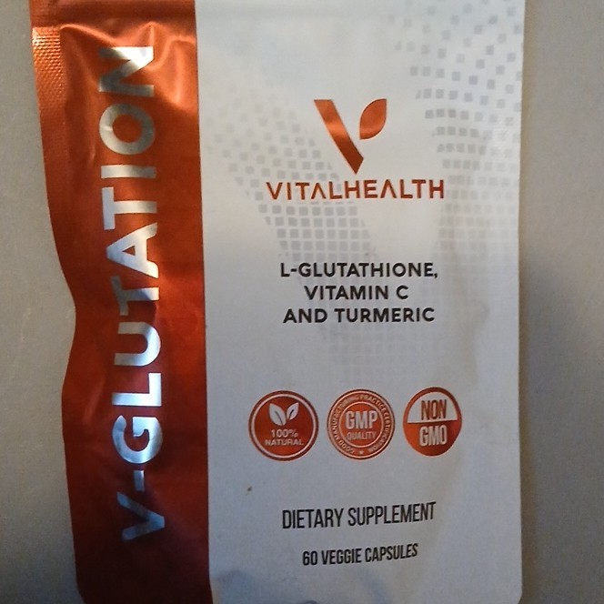 VitalHealth L-Glutathione Vitamin C Turmeric Non-GMO 60 Capsules Supplement