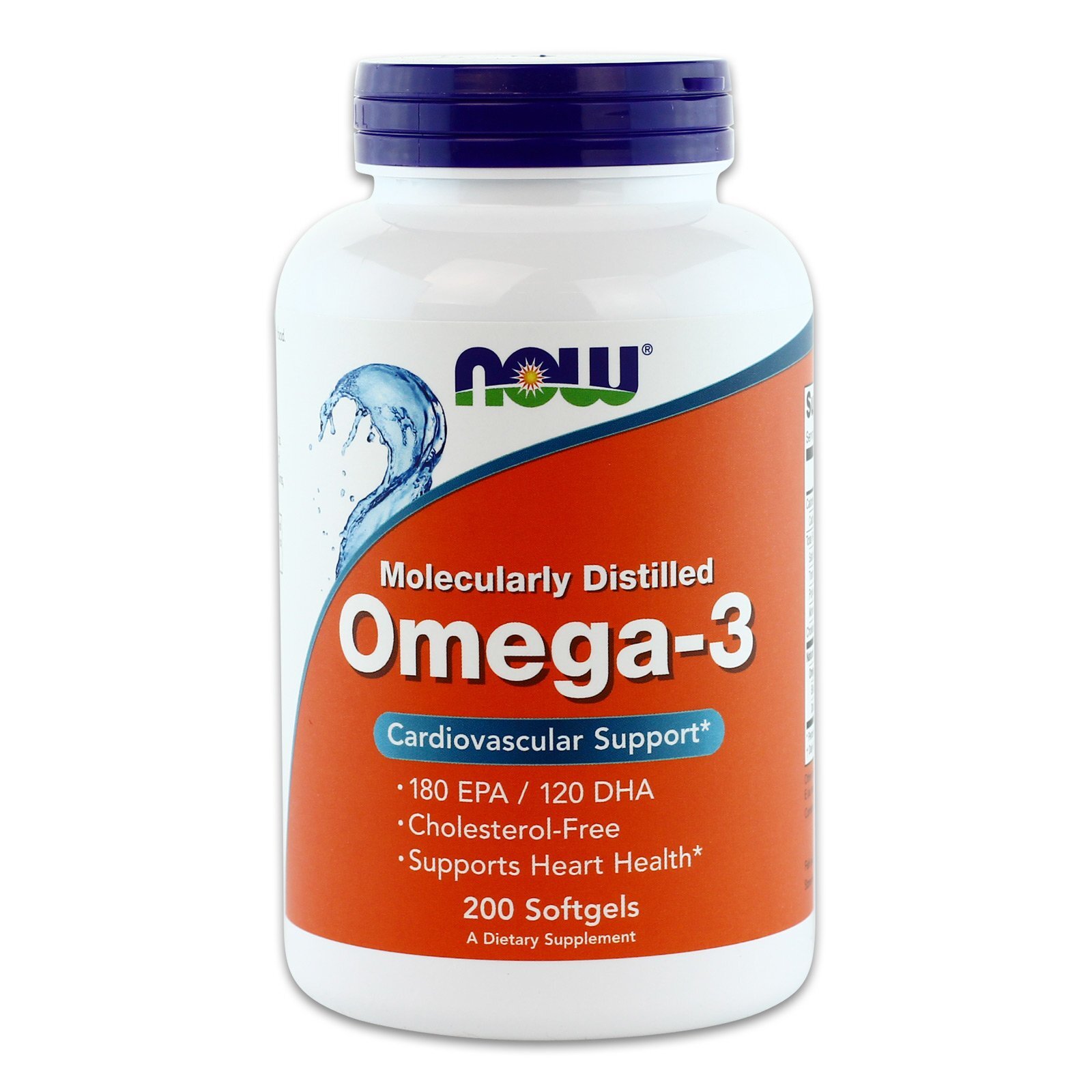 NOW FOODS Omega-3, Molecularly Distilled – 200 Softgels