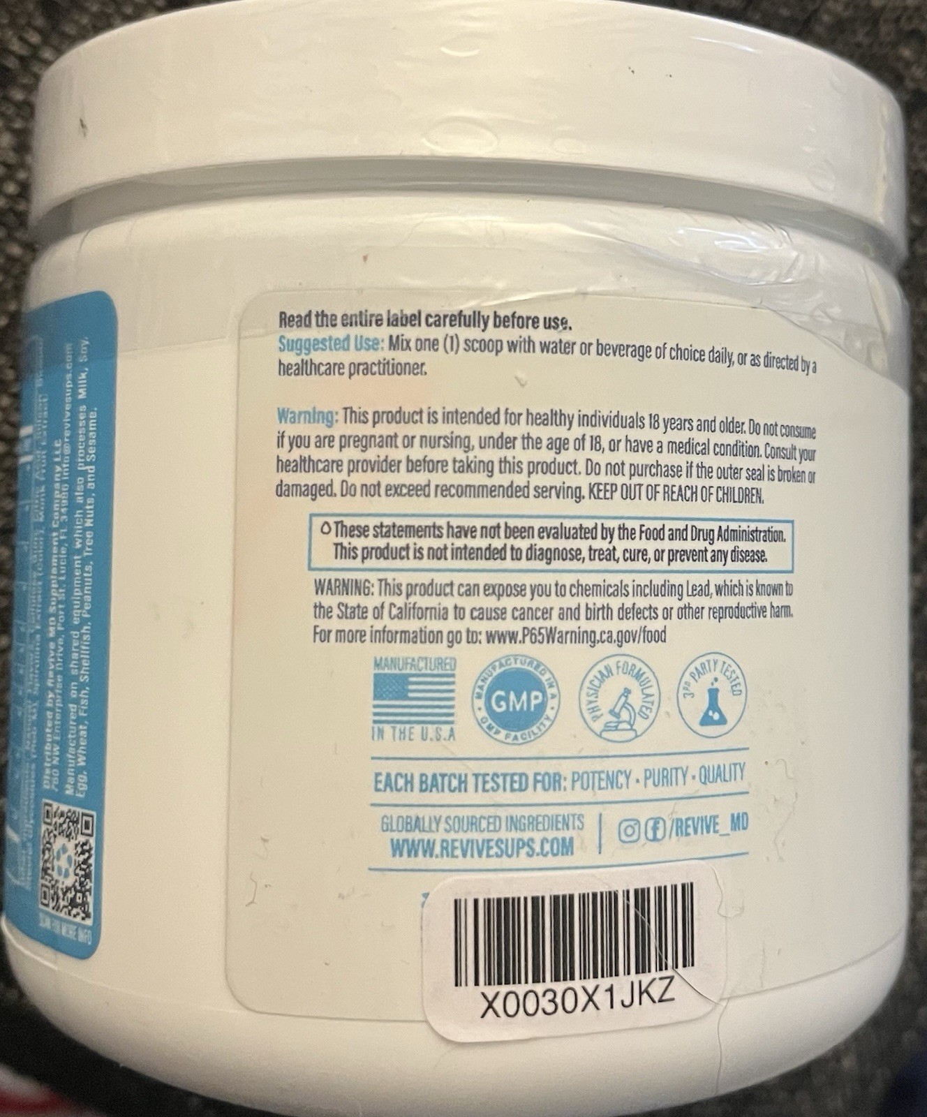 Revive Daily Greens Superfood and antioxidant Fresh Berry Flavor 7.06oz 12/26