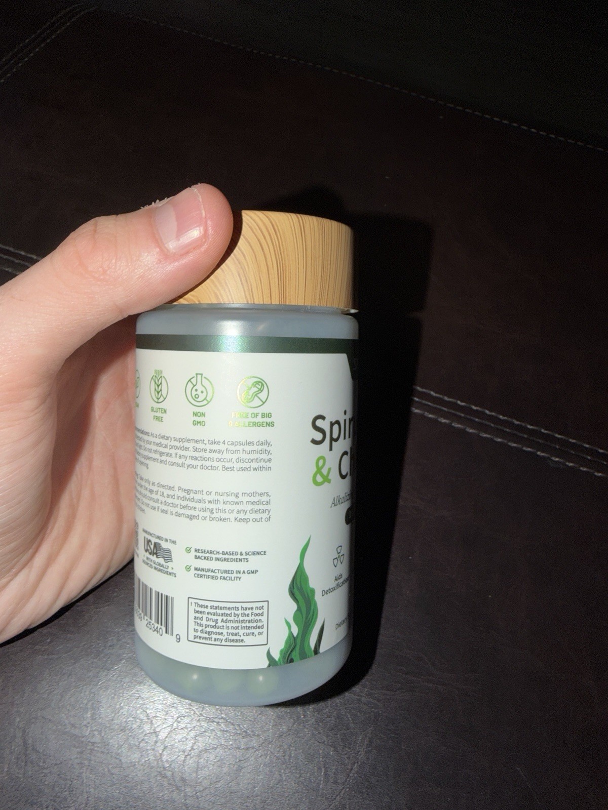 SNAP Spirulina & Chlorella Antioxidant USDA Organic Gluten-Free Non-GMO 120 Ct