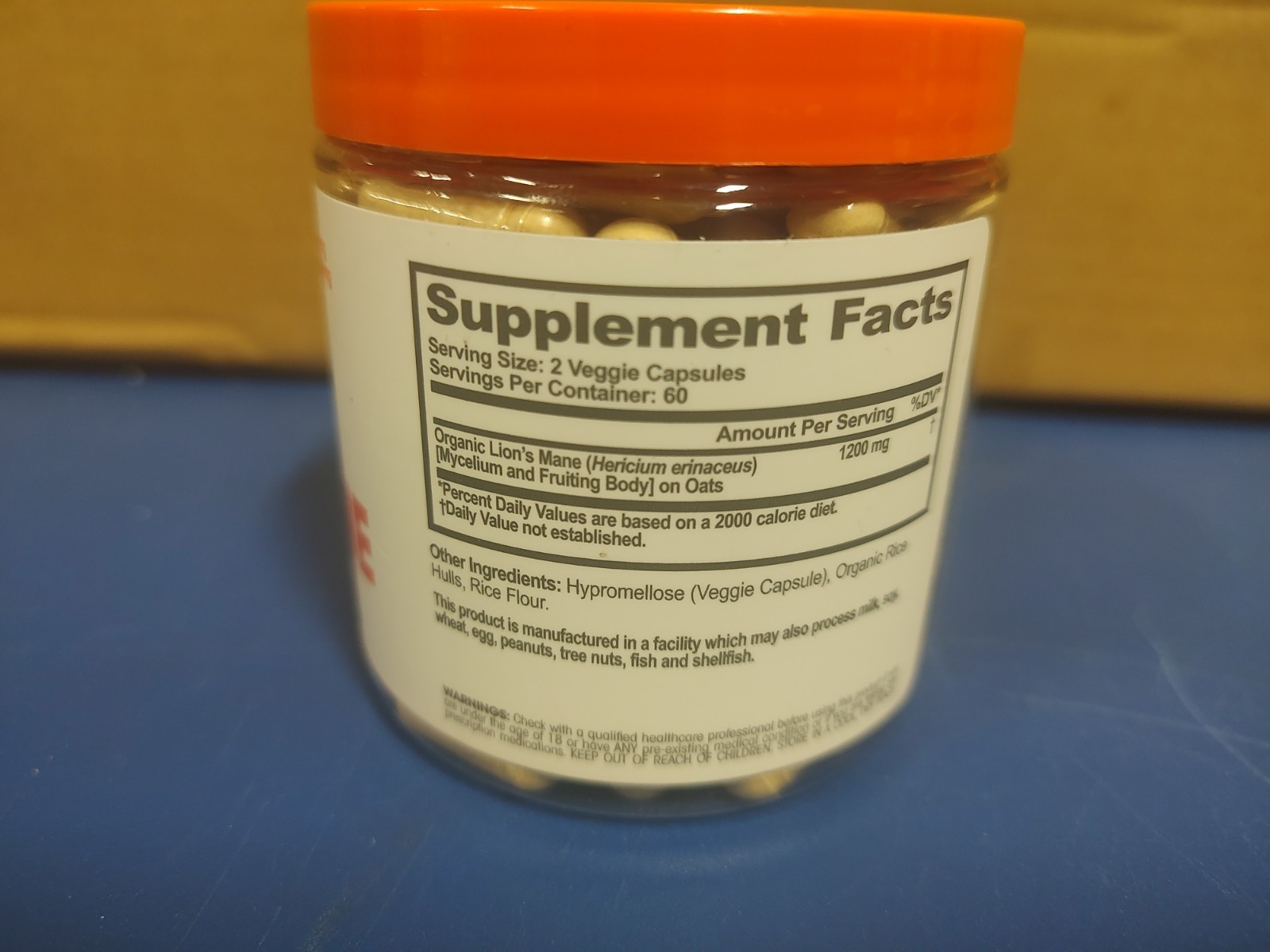 The Genius Brand Genius Lions Mane 1200mg Focus Memory Mood 120 Veggie Capsules