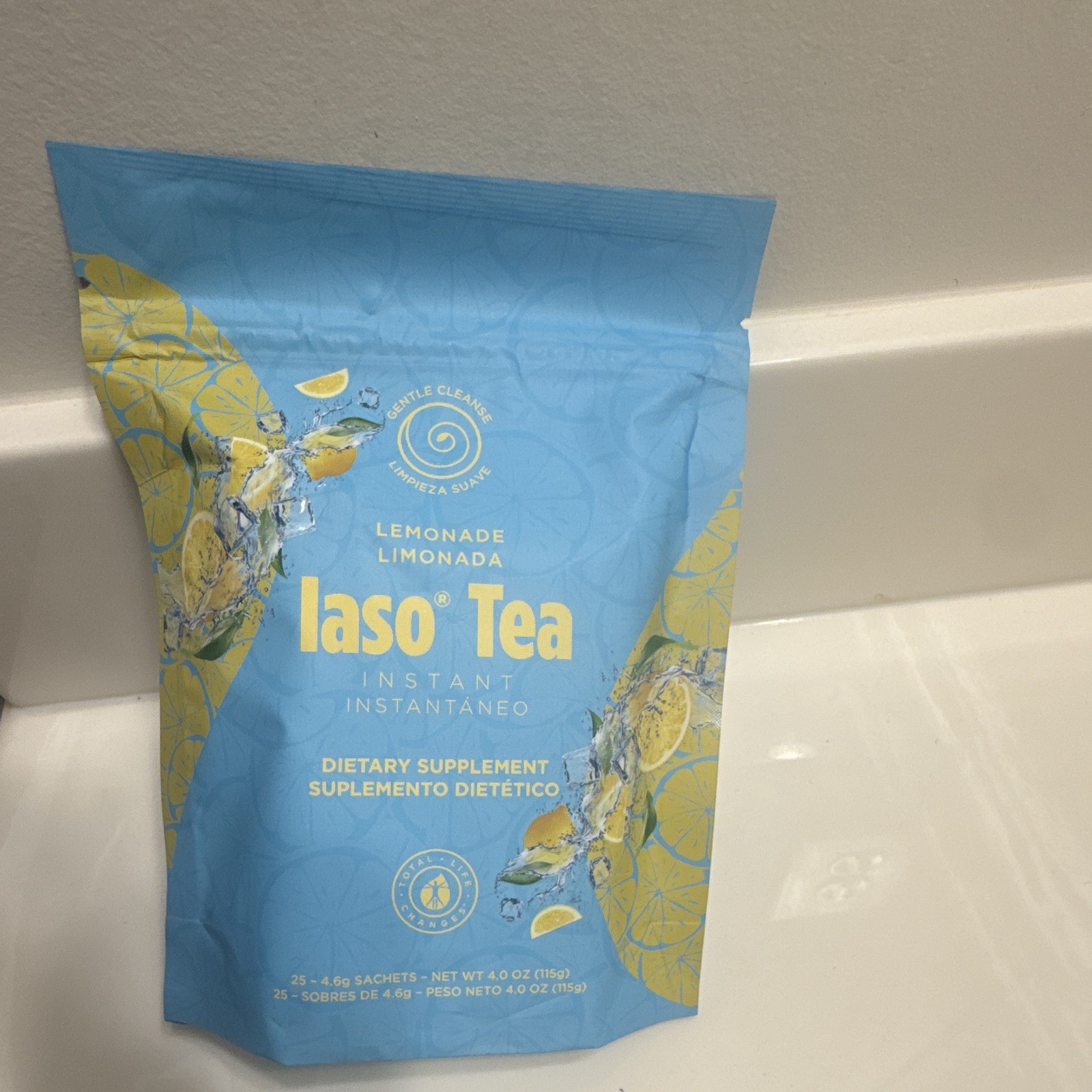 TLC Iaso Tea Lemonade Powder Dietary Supplement 25 Sachets Weight Mgmt 4oz
