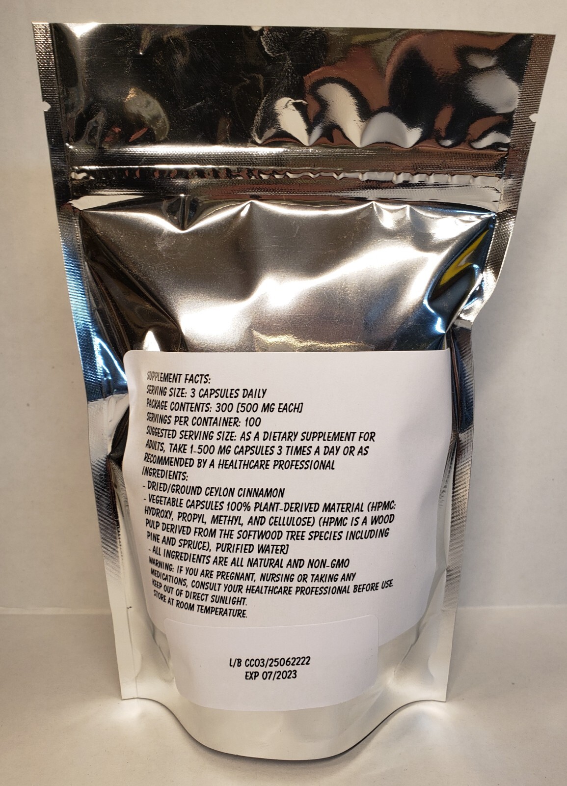Ceylon Cinnamon Capsules 300 Ct – Made Fresh On Demand!