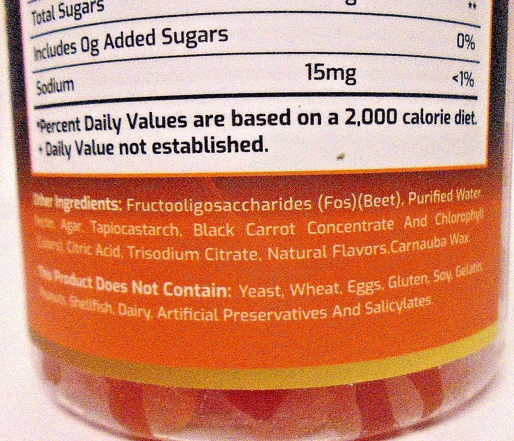 58 Bottles Prebiotic Fiber Gummies, 7g per Serving of 3 (30/Bottle) Orange 3/27