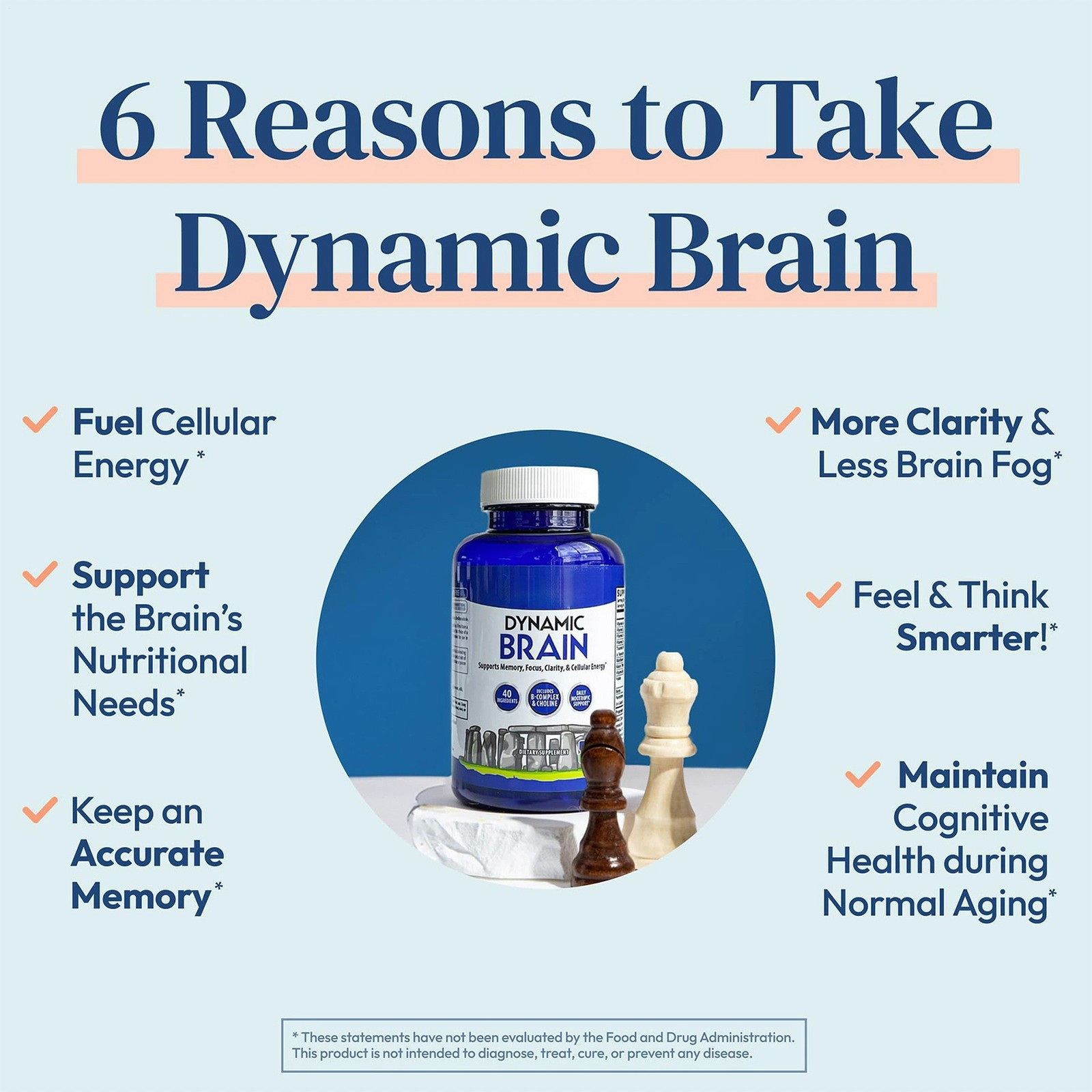 Brain Dynamic Vitamin – Focus, Memory & Clarity Support, 60 Capsules *1-3