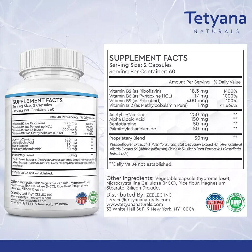 Advanced Sciatic Nerve Support Alpha Lipoic Acid Benfotiamine Nervous System
