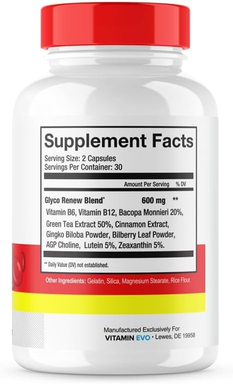 (5 Pack) Glyco Renew Blood Support Supplement – GlycoRenew Pills Original Formul