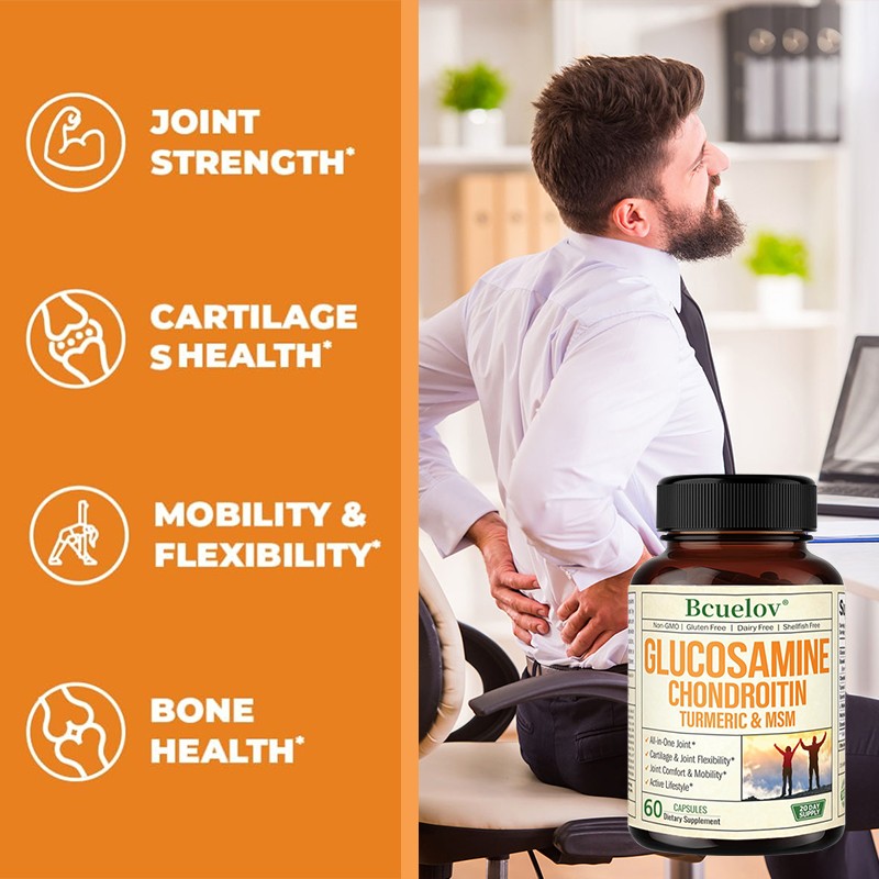 Triple Strength 2100mg Glucosamine Chondroitin MSM With Turmeric Joint Support