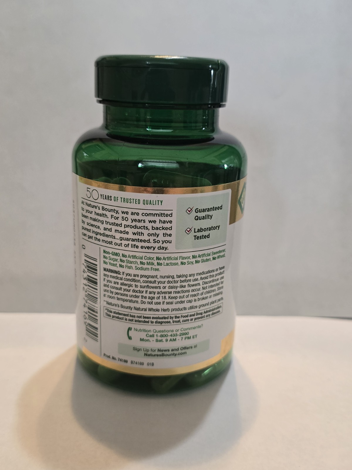 Nature’s Bounty Echinacea & Goldenseal Dietary Supplement 450mg 100 Caps 09/2027