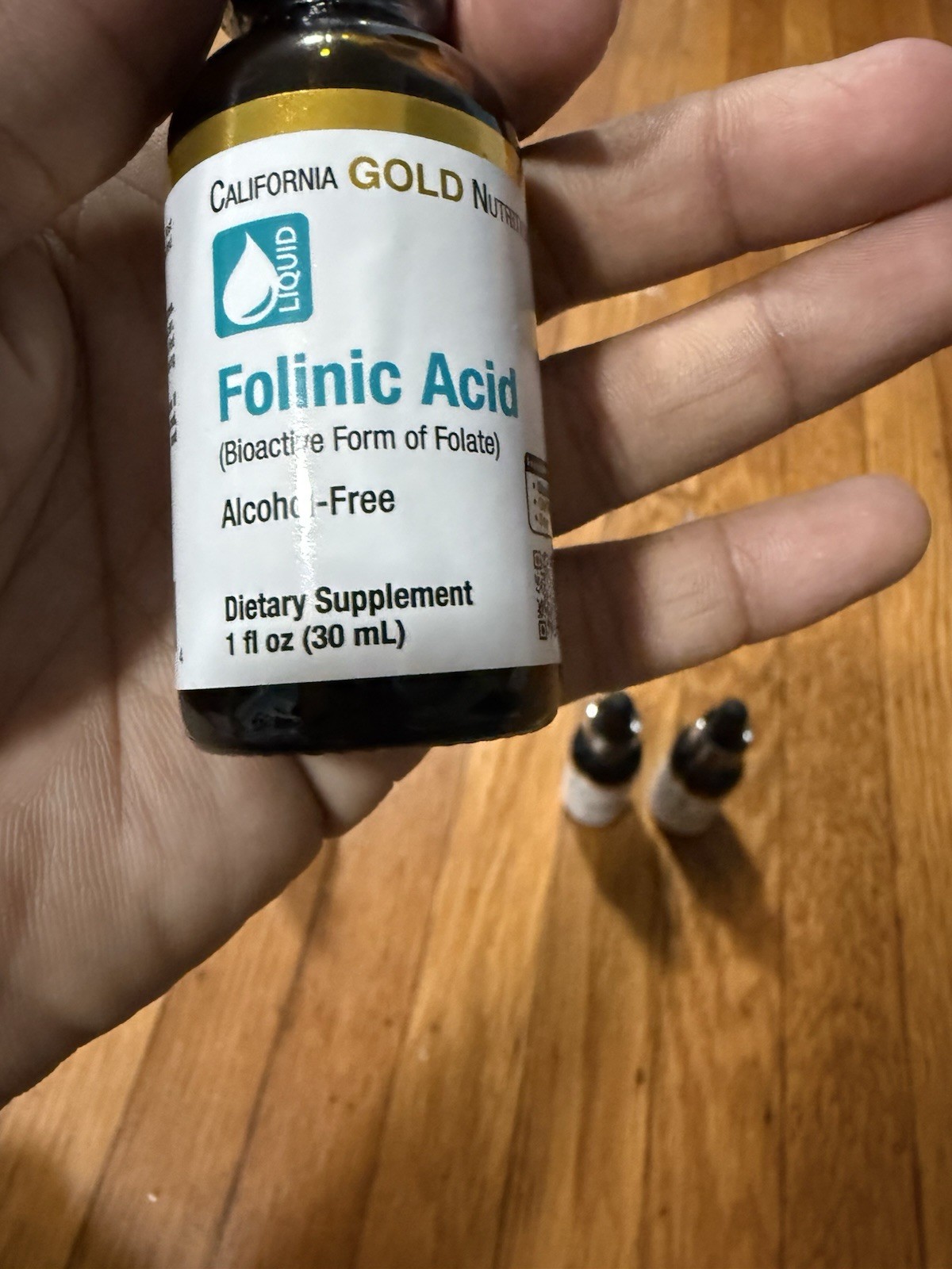 California Gold Nutrition Folinic Acid Liquid Alcohol-Free 400mcg 1 fl oz 5 Pack