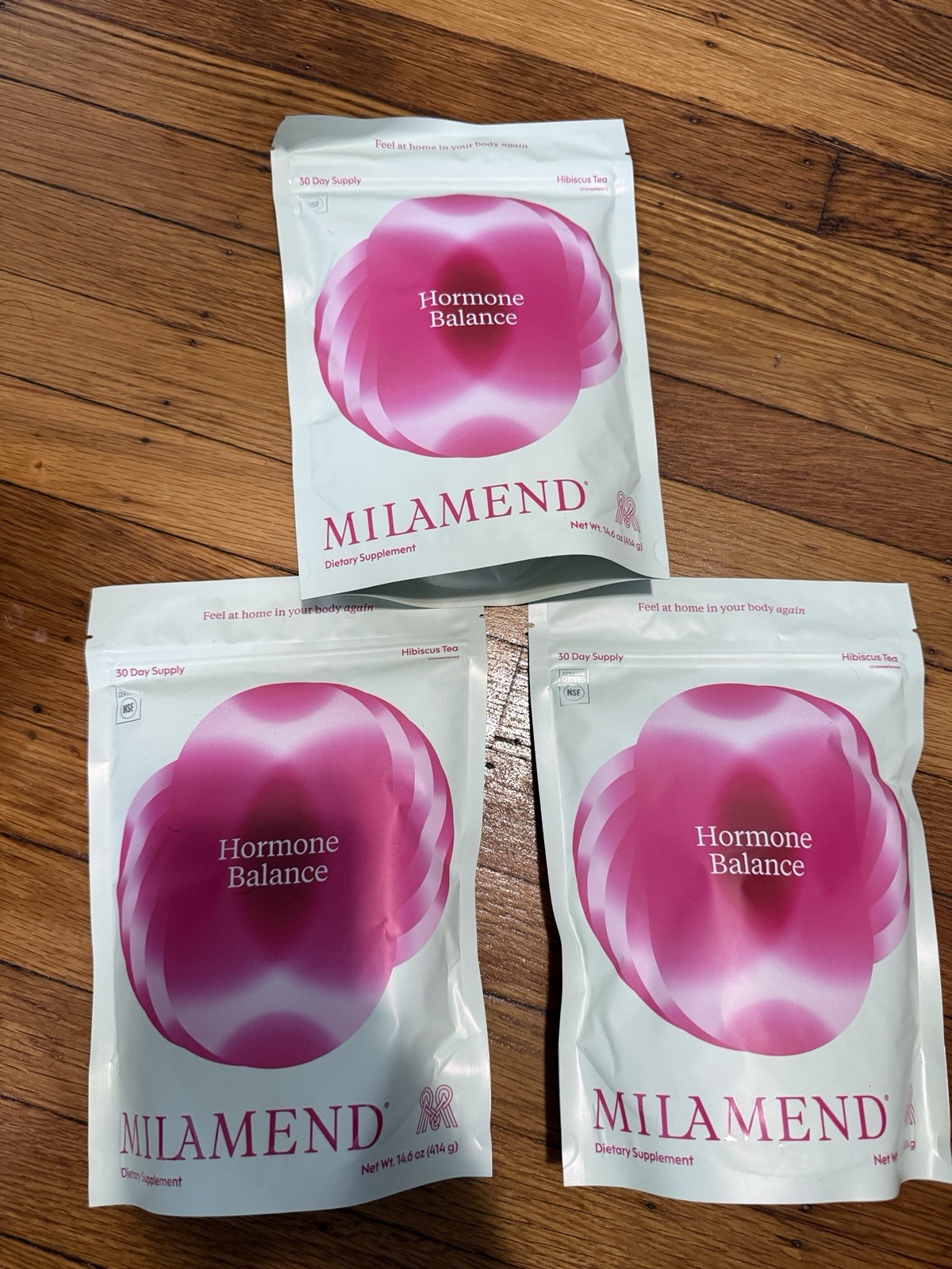 Milamend Hormone Balance Hibiscus Tea Powder 14.6 oz Vegan Gluten-Free 03/2028