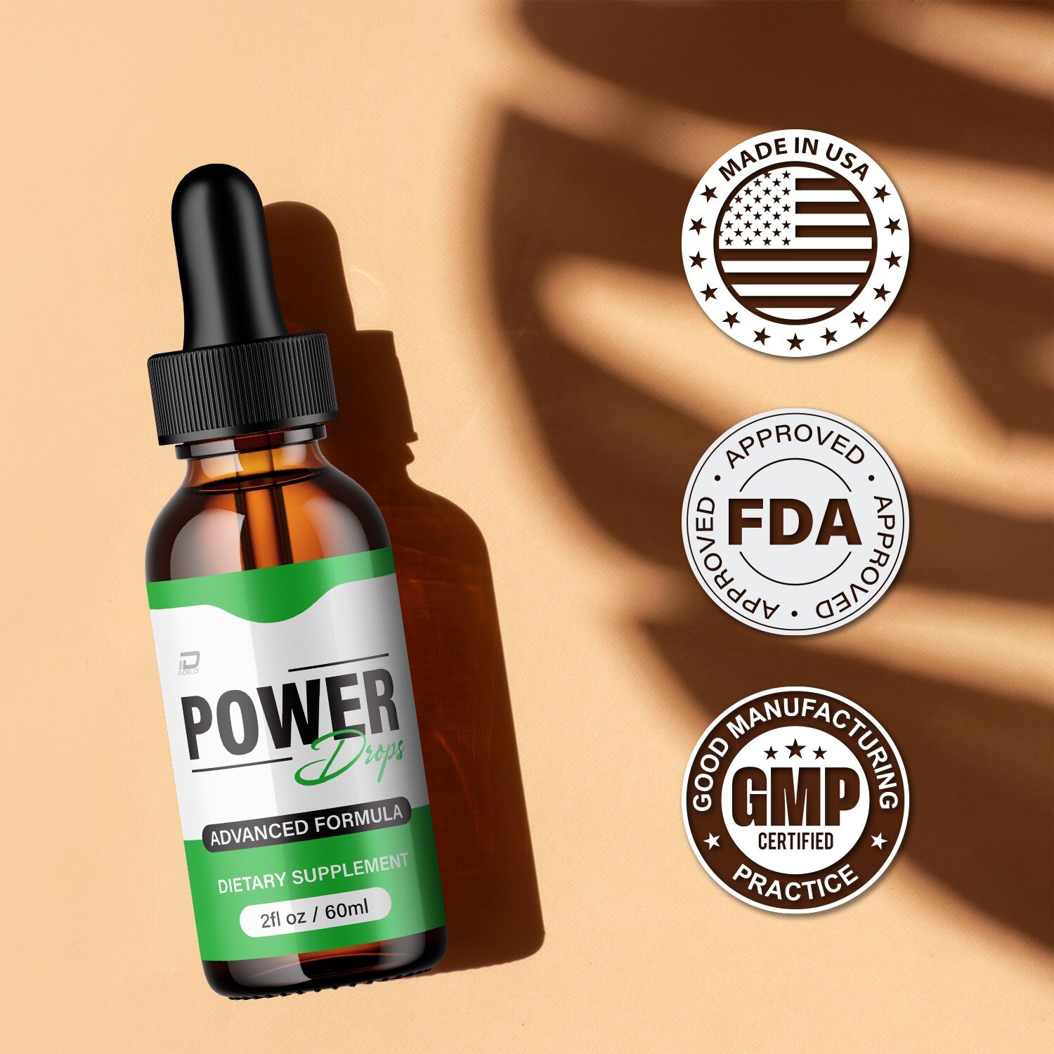 (1 Pack) Power Drops – PowerDrops Extra Strength All Natural Organic