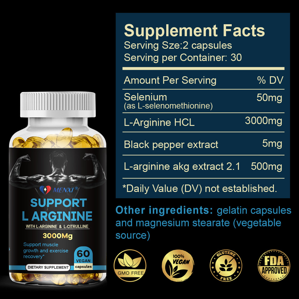 Nitric Oxide 3000mg L-Arginine AKG Keto Muscle Pump Growth & Circulation Boost