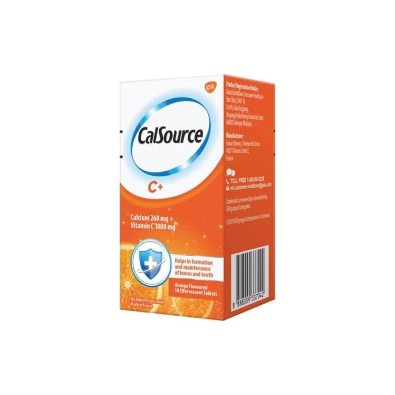 CALSOURCE C+ Calcium + Vitamin C Effervescent Orange Flavor 30s