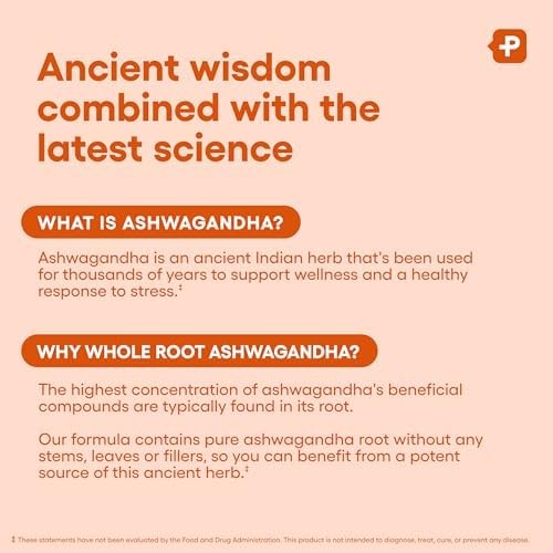 Ashwagandha 1950mg Organic Root Powder Stress Support 90 Capsules