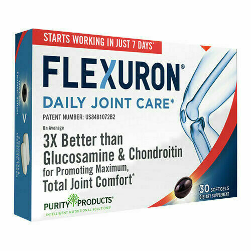 Flexuron Daily Joint Care by Purity Products 30 softgels Fresh Krill Exp: 11/26