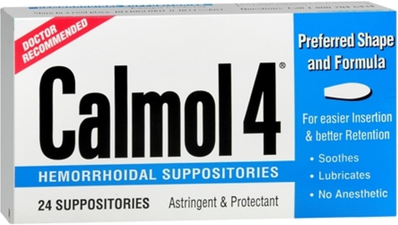 Calmol 4 Hemorrhoidal Suppositories 24 ct