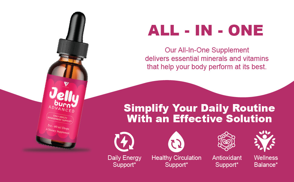 (3 Pack) Jelly Burn Weight Management Drops, JellyBurn Liquid Supplement (6oz)