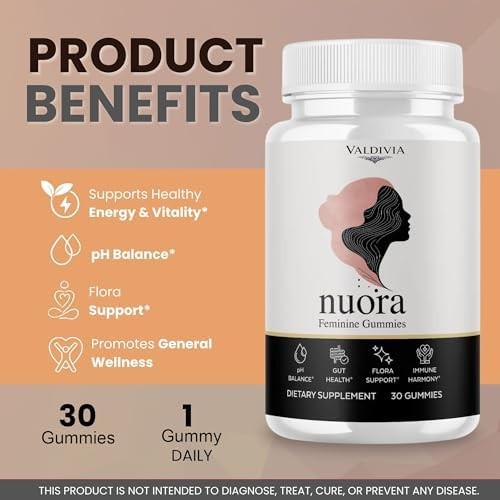 Valdivia Feminine Balance 30 Gummies Daily Wellness Supplement Made in USA