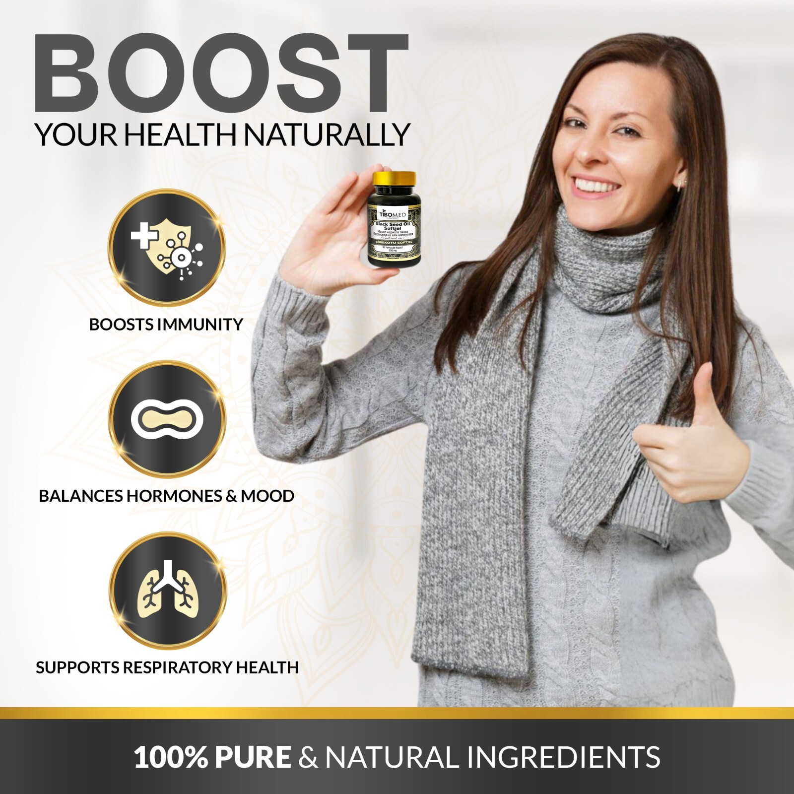 Halal Black Seed Oil 100% Pure Natural Cold Pressed Cumin Nigella Sativa Non GMO