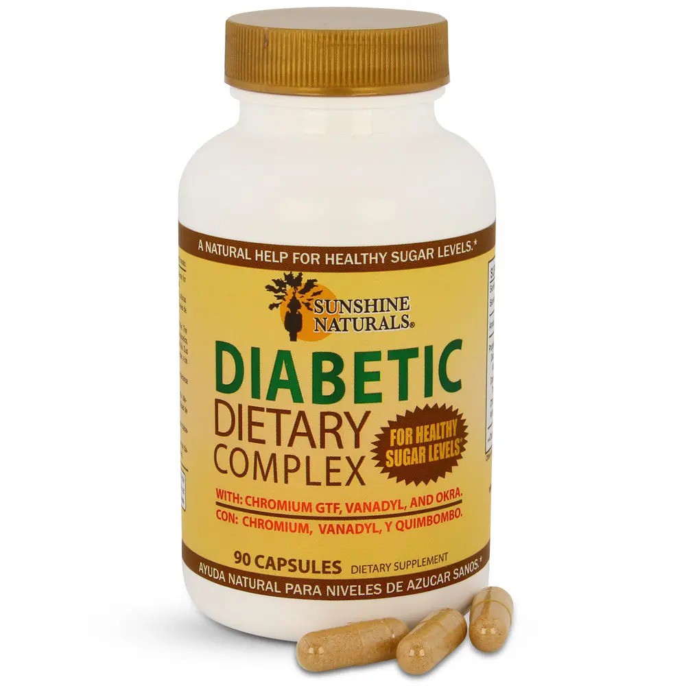 Sunshine Naturals Diabetic Dietary. Mineral Support. Glucose Control. 90 Caps