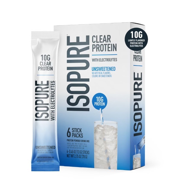 Isopure Protein Water Stick Pack – Unflavored – 6ct