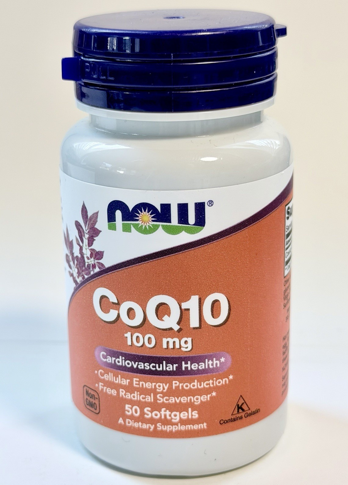 NOW Foods CoQ10 100mg 50 Softgels Non-GMO Cardiovascular Health EXP05/2029