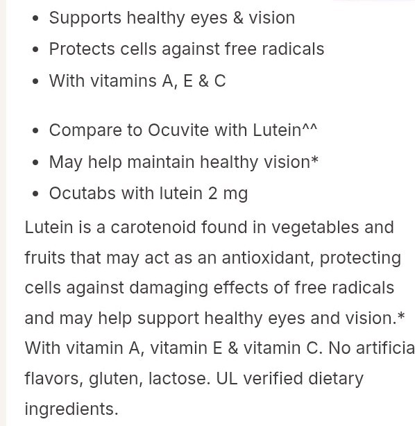 New Walgreens Brand Eye Health 120 Tablets Dietary Supplement Pack, Exp. 08/2026