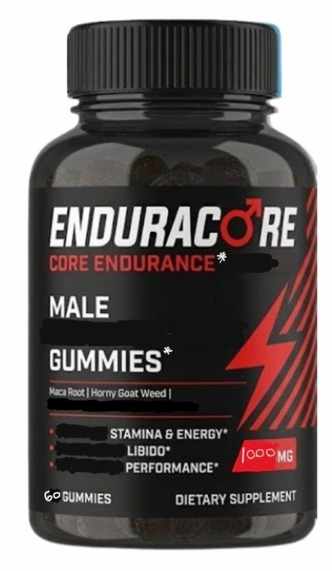 Enduracore Core Endurance for Men Dietary Supplement 60 Gummies, Endura Core