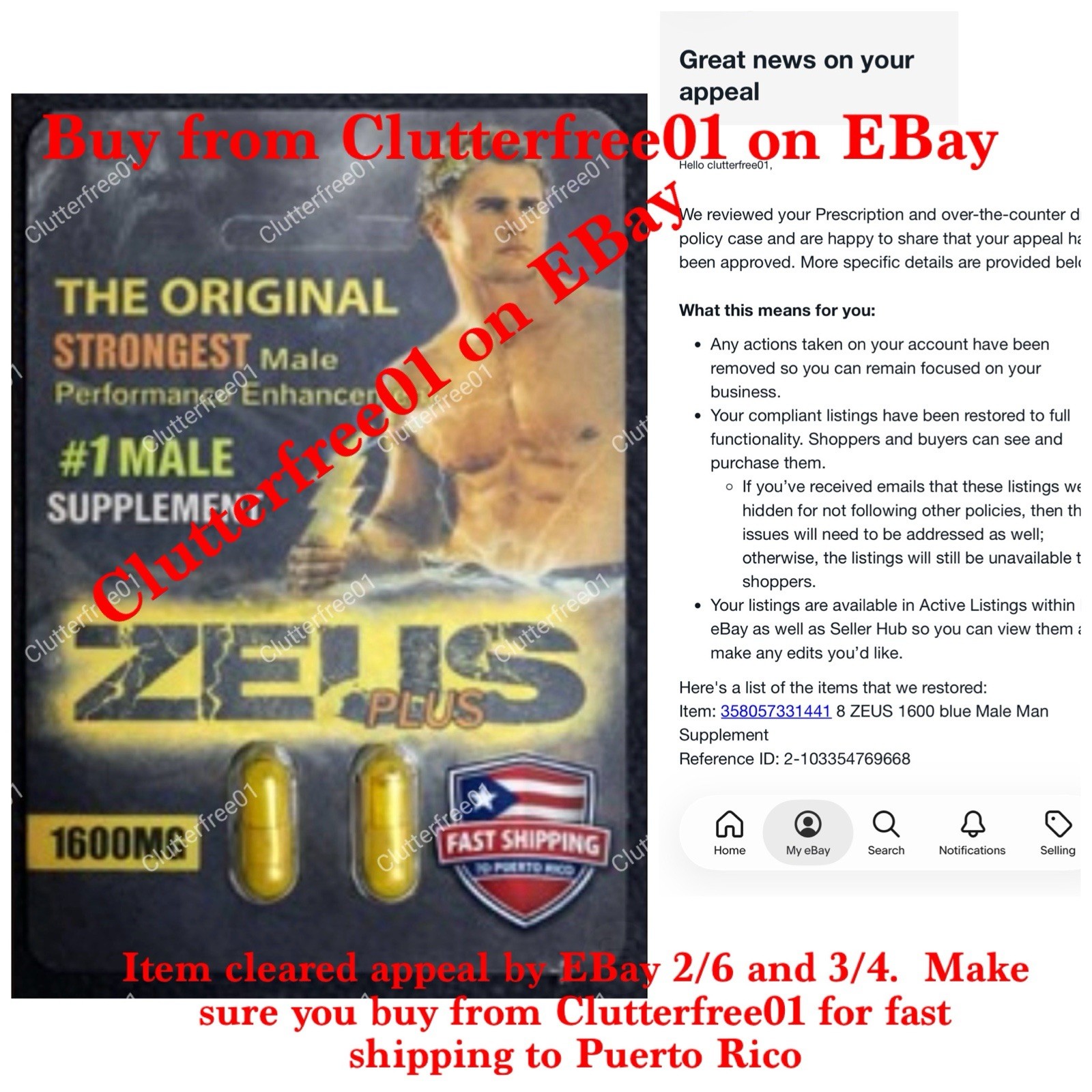 8 ZEUS 1600 gold Male Supplement Men