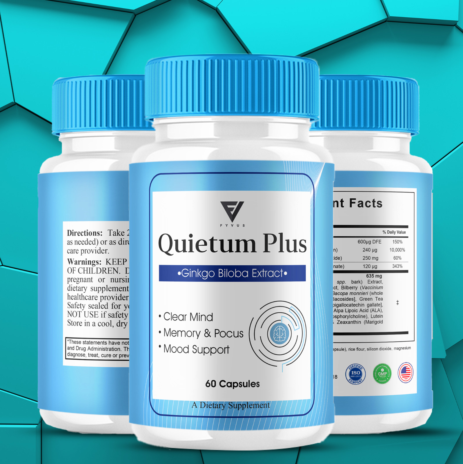 (3 Pack) Quietum Plus, Quietum Advanced Tinnitus Support (180 Capsules)