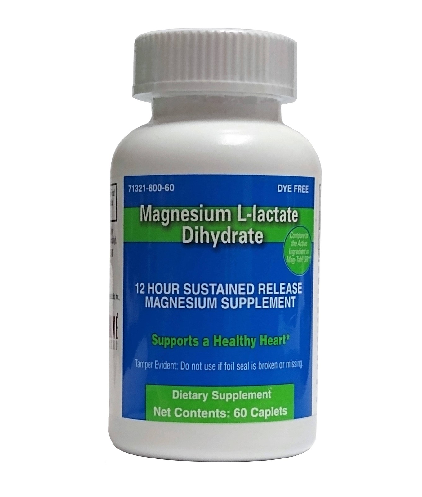 Brandywine Magnesium L-lactate Dihydrate SR 84mg Caplet 60 Count Pack of 2
