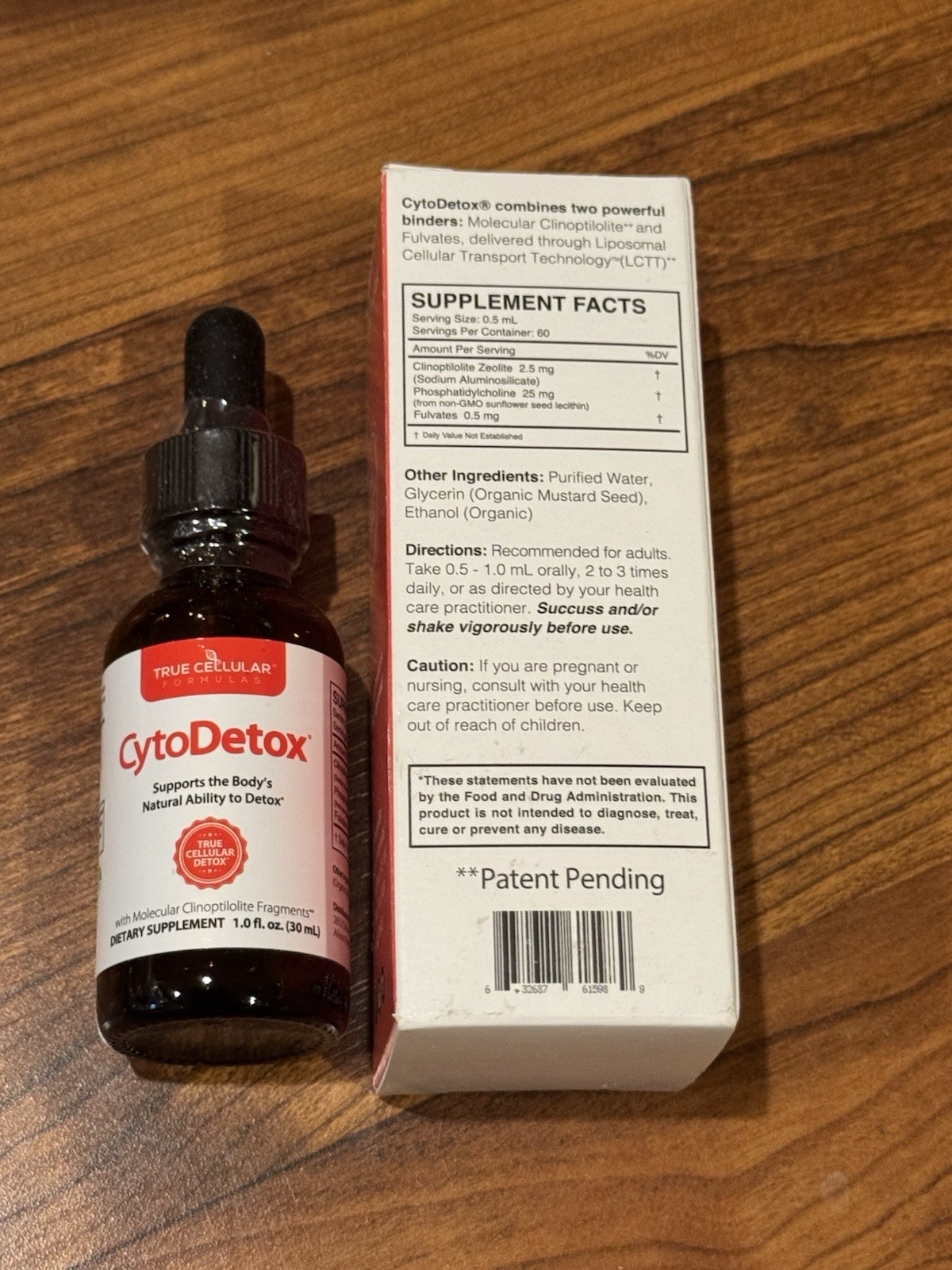 CytoDetox True Cellular Formulas 1 fl oz Detox Supplement New in Box NIB Sealed