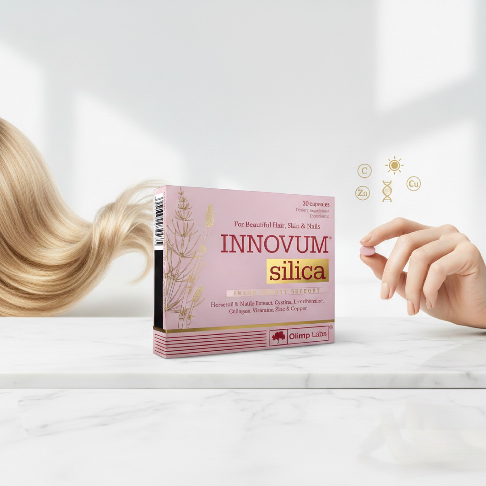 OLIMP LABS INNOVUM SILICA – Food supplement – 30-240 capsules – Hair skin nails